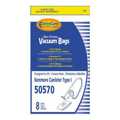 Kenmore Type I Vacuum Bags - 50570 & 54327 (8 pack)