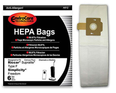 Simplicity Type F HEPA Vacuum Bags (6 pack)