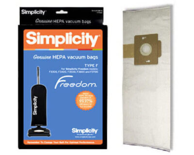 Simplicity Type F Freedom Replacement HEPA Vacuum Bags SFH-6