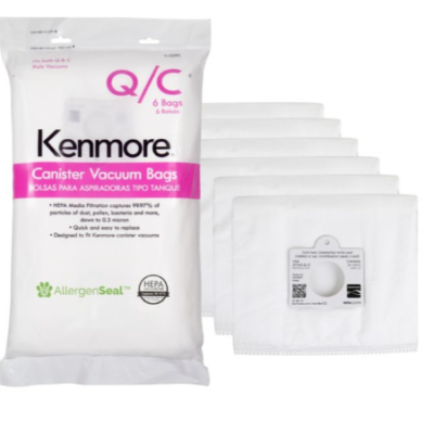 KENMORE TYPE Q/C VACUUM BAGS HEPA FOR CANISTER VACUUMS (6 PACK) – 53292